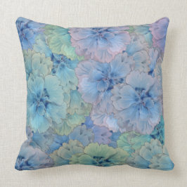 Blaue Nelken im Vintage-Stil Kissen