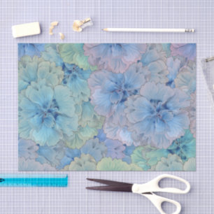 Blaue Nelken im Vintage-Stil Seidenpapier