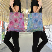 Blaue Nelken im Vintagen Stil Tasche