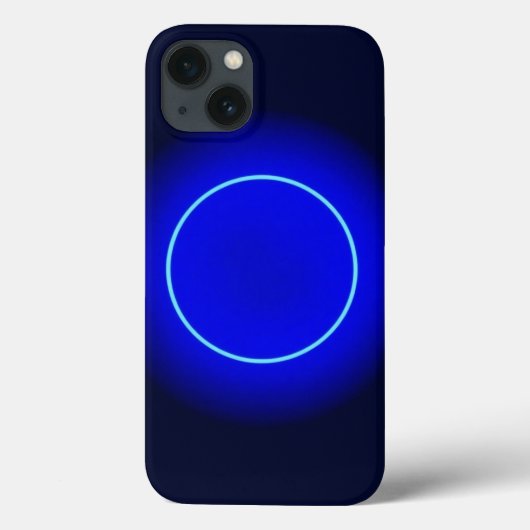 Blaue Neonenkreis-Valentine-Gehäuse Case-Mate iPhone Hülle (Rückseite)