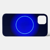 Blaue Neonenkreis-Valentine-Gehäuse Case-Mate iPhone Hülle (Rückseite (Horizontal))
