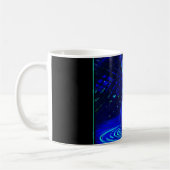 Blaue Neongitarre Kaffeetasse (Links)