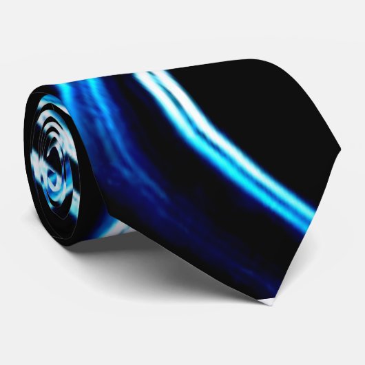 BLAUE NEONSTRAHLEN KRAWATTE (Gerollt)