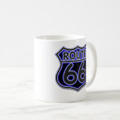 Blaue NeonTasse des weg-66 Kaffeetasse (VorderseiteRechts)