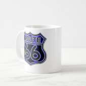Blaue NeonTasse des weg-66 Kaffeetasse (Vorderseite Links)
