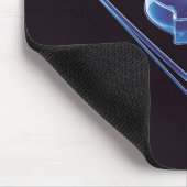 Blaue Neonvioline Mousepad (Ecke)