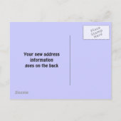 Blaue neue Adresse Ankündigungspostkarte (Rückseite)