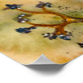 Blaue Neuron Poster (Ecke)