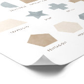 Blaue neutrale Formen pädagogische Dekoration im K (Ecke)