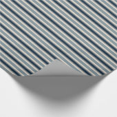 Blaue neutrale Streifen A Geschenkpapier (Ecke)