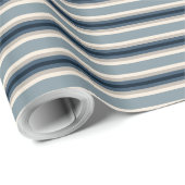 Blaue neutrale Streifen A Geschenkpapier (Rolleneckpunkt)