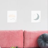 Blaue neutrale Wolke und Moon Boy-Kinderzimmer-Dek Bilderwand Sets (Wohnzimmer)
