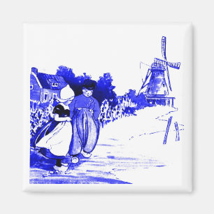 Blaue niederländische Kinder Magnet