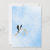 Blaue niedliche Babydusche Einladung (Rückseite)