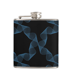 Blaue, niedliche, einfache, elegante geometrische  flachmann