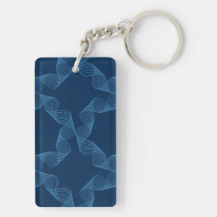 Blaue, niedliche, einfache, elegante geometrische  schlüsselanhänger