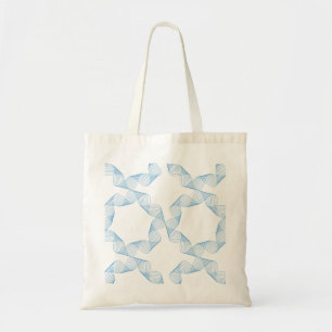 Blaue, niedliche, einfache, elegante geometrische tragetasche