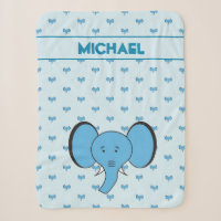 Blaue Niedliche Elefant Illustration mit Namen