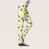 Blaue niedliche Kätzchen und Rotfische Leggings (Rechts)