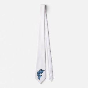 Blaue niedliche Narwhal Krawatte