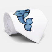Blaue niedliche Narwhal Krawatte (Gerollt)
