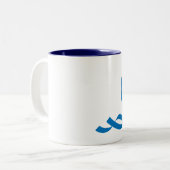 Blaue Ninja Tasse (Vorderseite Links)