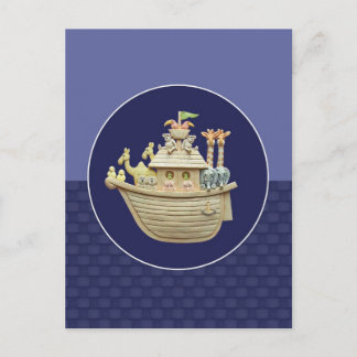 Blaue Noah Postkarte