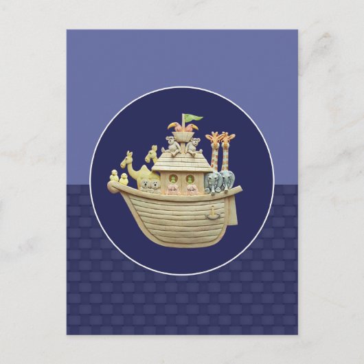 Blaue Noah Postkarte (Vorderseite)
