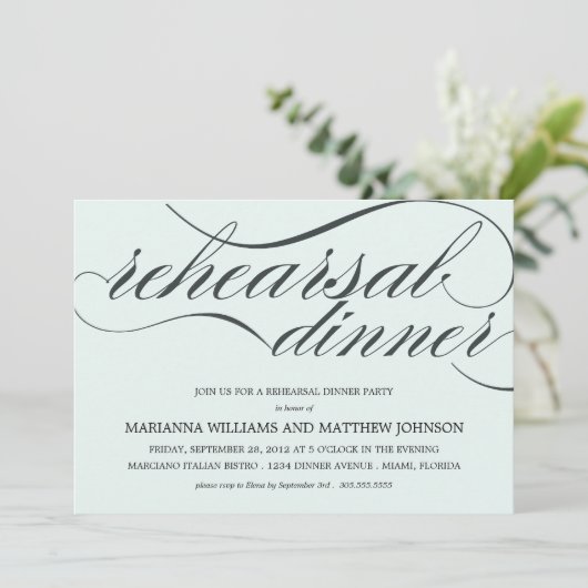 BLAUE NOBLE PARTY EINLADUNG DES (Stehend Vorderseite)