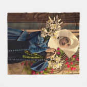 Blaue Nonne um 1910 Fleecedecke (Vorderseite (Horizontal))