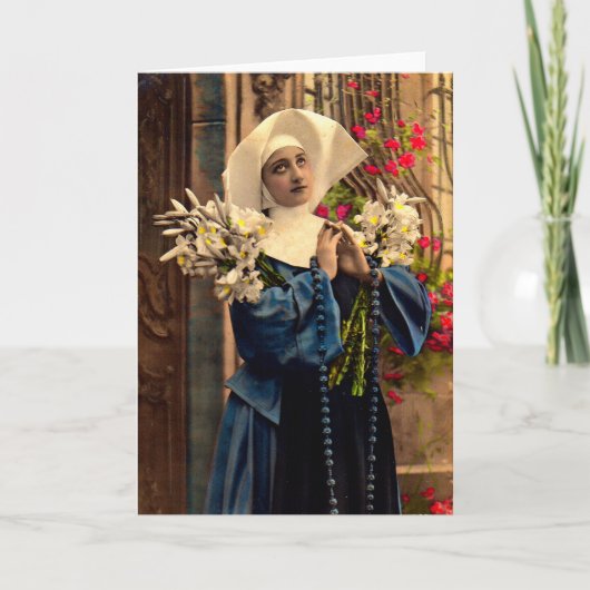 Blaue Nonne um 1910 Karte (Vorderseite)