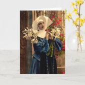 Blaue Nonne um 1910 Karte (Gelbe Blume)