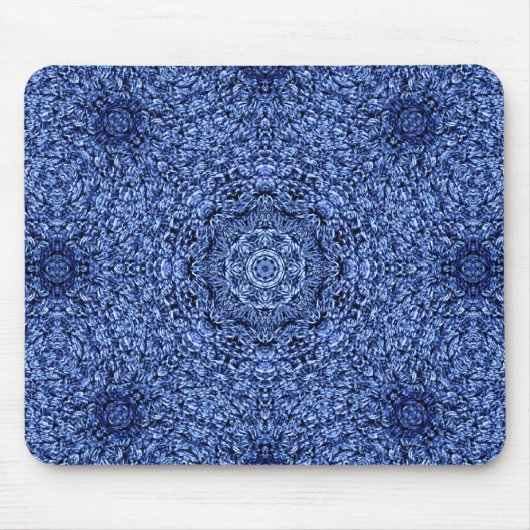 Blaue Noppe-Perser-Wolldecke Mousepad (Vorne)
