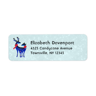 Blaue nordische Weihnachtsrentier-Paar