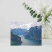 Blaue Norwegische Fjord-Träume Postkarte (Stehend Vorderseite)