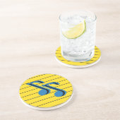 Blaue Noten auf einem Notizblock Getränkeuntersetzer (Seite)