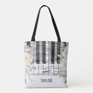 blaue Noten Musiknoten Klavier Tasche