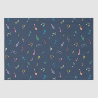Blaue Noten Seidenpapier
