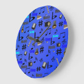 Blaue Noten und Instrumente, Große Wanduhr (Winkel)