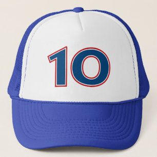 Blaue Nr. 10 Truckerkappe