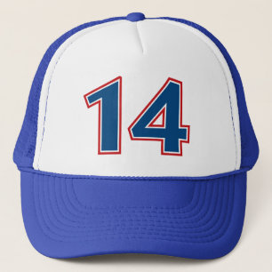 Blaue Nr. 14 Truckerkappe