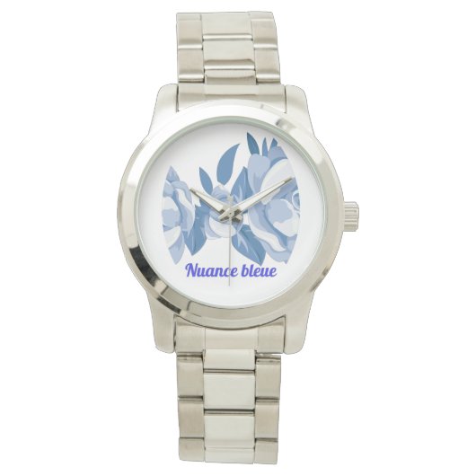Blaue Nuance Armbanduhr (Vorderseite)