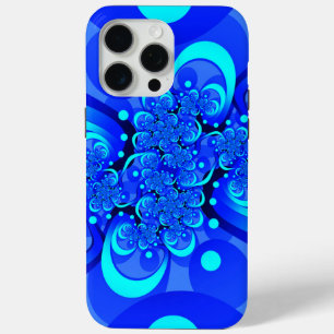 Blaue Nuancen der modernen abstrakten Fraktalkunst Case-Mate iPhone Hülle