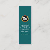 Blaue Nummern Buchhaltung Mini Visitenkarte (Rückseite)