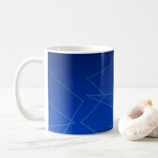 Blaue Ober-Gradienten Kaffeetasse (Mit Donut)
