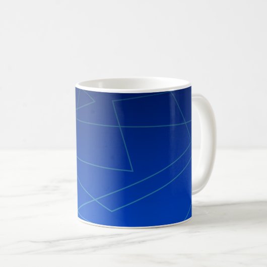 Blaue Ober-Gradienten Kaffeetasse (VorderseiteRechts)