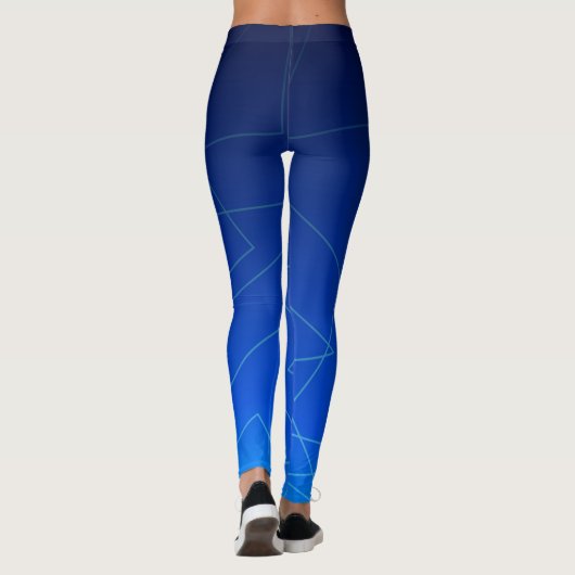 Blaue Ober-Gradienten Leggings (Rückseite)
