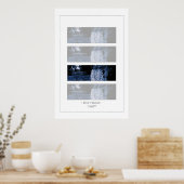 blaue Oberfläche Poster (Küche)