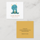 BLAUE OCHRE NIEDLICH SANDI KLEINE MOSTER ICECREAM QUADRATISCHE VISITENKARTE (Vorne/Hinten)