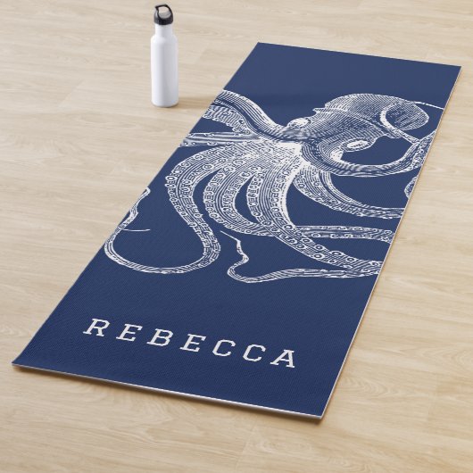 Blaue Octopus-Illustration Yogamatte (Beispiel)